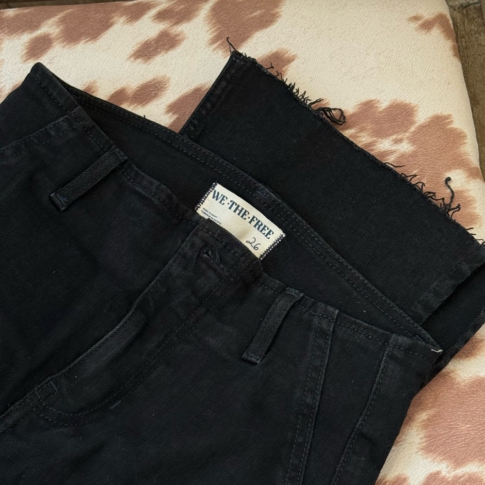 Free People Black High-Waisted Jeans